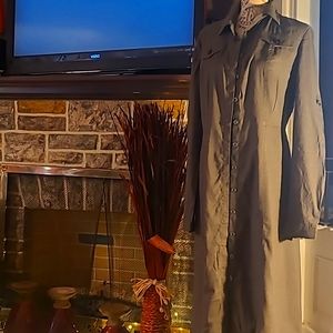 Ellen Tahari army green dress.